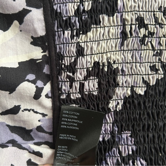 By Anthropologie Purple and Black Floral Corset Shirt Dress - Picture 10 of 10